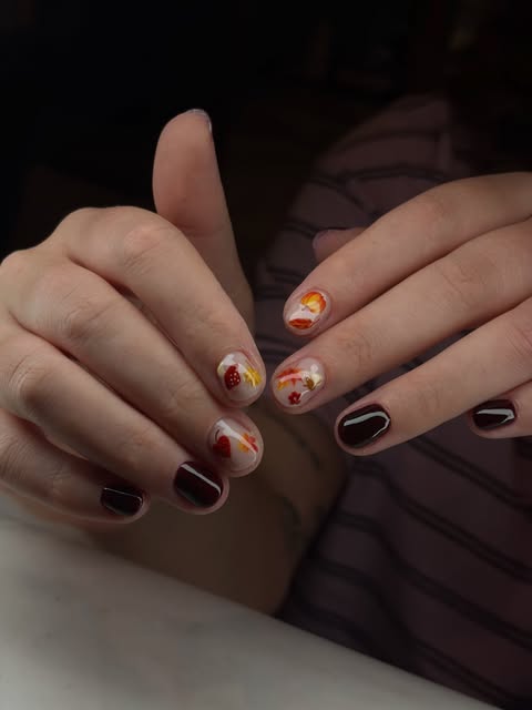 Herfst-design met bloemetjes – NaiLian